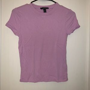 Forever 21 Ribbed Pastel Purple Top